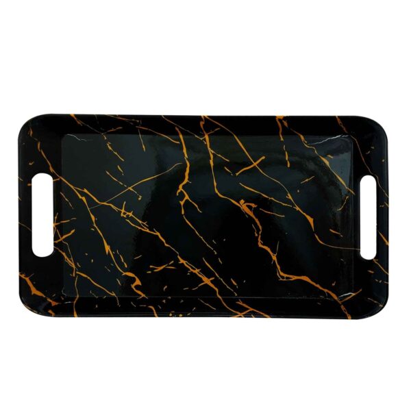 Price and Buy Black Melamine Serving Tray with Handle Lightweight Marble Design_68fe5614bac48.jpeg Price and Buy Black Melamine Serving Tray with Handle Lightweight Marble Design
