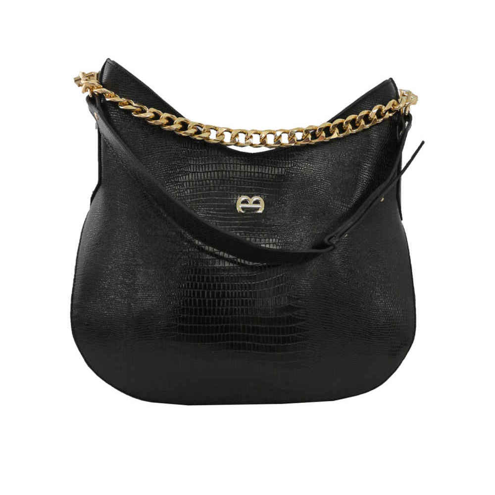 Price and Buy Black Real Leather Slouchy Bag – Hobo Style, Model Mante