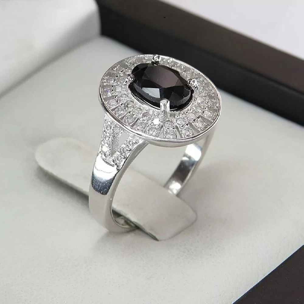 Price and Buy Black Ruby Engagement Silver Ring Bliss for Women Kiana