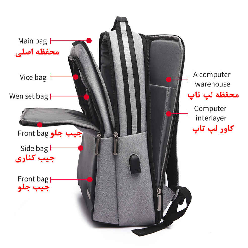 Price and Buy Black Waterproof Laptop Backpack Model Nikan - Image 6