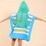 Price and Buy Blue Children’s Poncho Bath Towel with Dinosaur Design - Image 4
