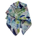 Price and Buy Blue Light Scarf with Floral Design – Stylish & Suitable for All Season