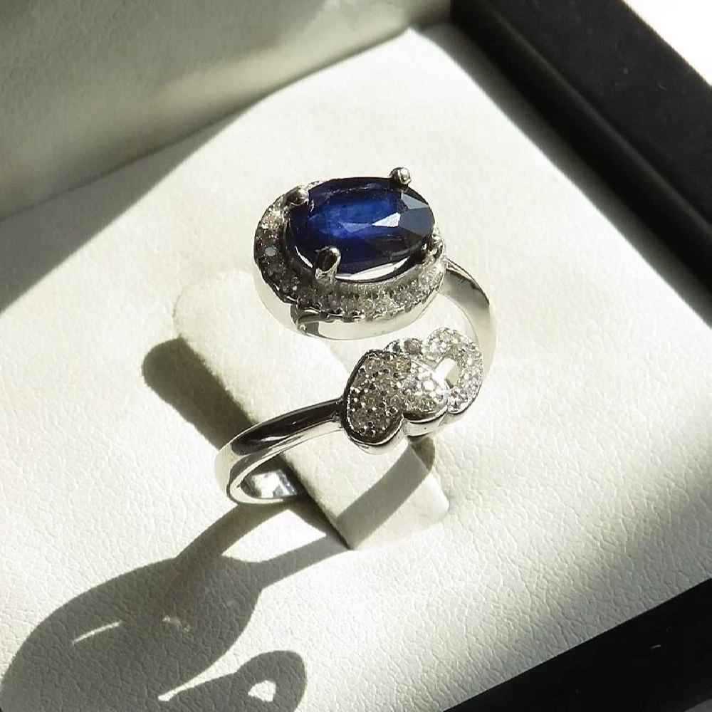 Price and Buy Blue Ruby Engagement Silver Ring Bliss for Women Kabood