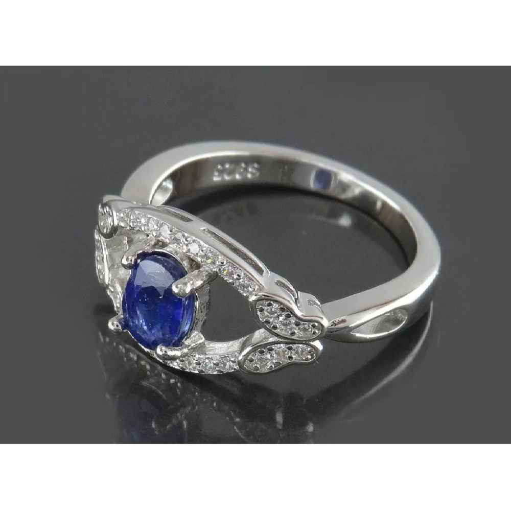 Price and Buy Blue Ruby Engagement Silver Ring Bliss for Women Kamand - Image 4