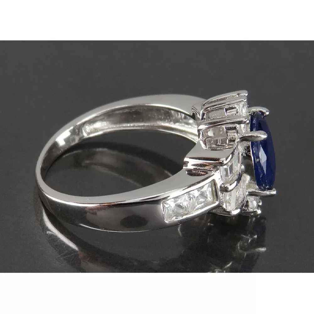 Price and Buy Blue Ruby Engagement Silver Ring Bliss for Women Samira - Image 4