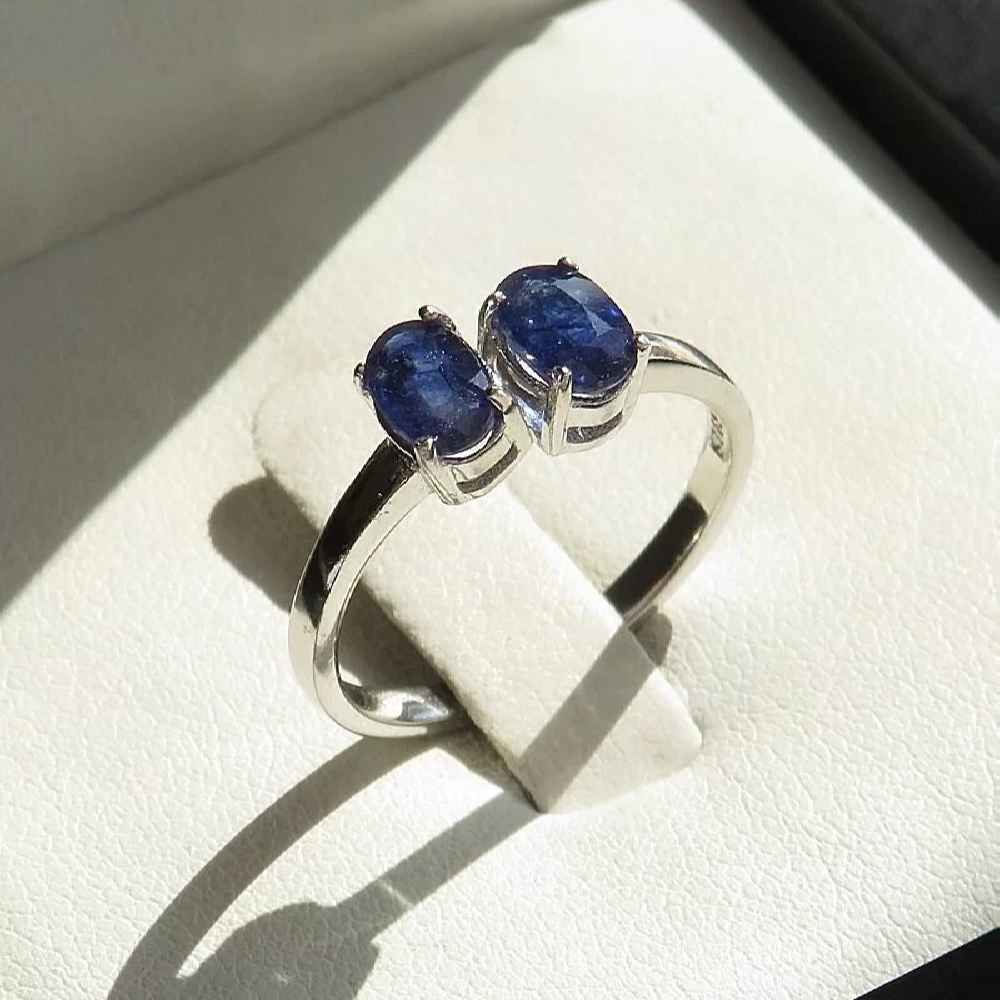 Price and Buy Blue Ruby Engagement Silver Ring Bliss for Women Twins