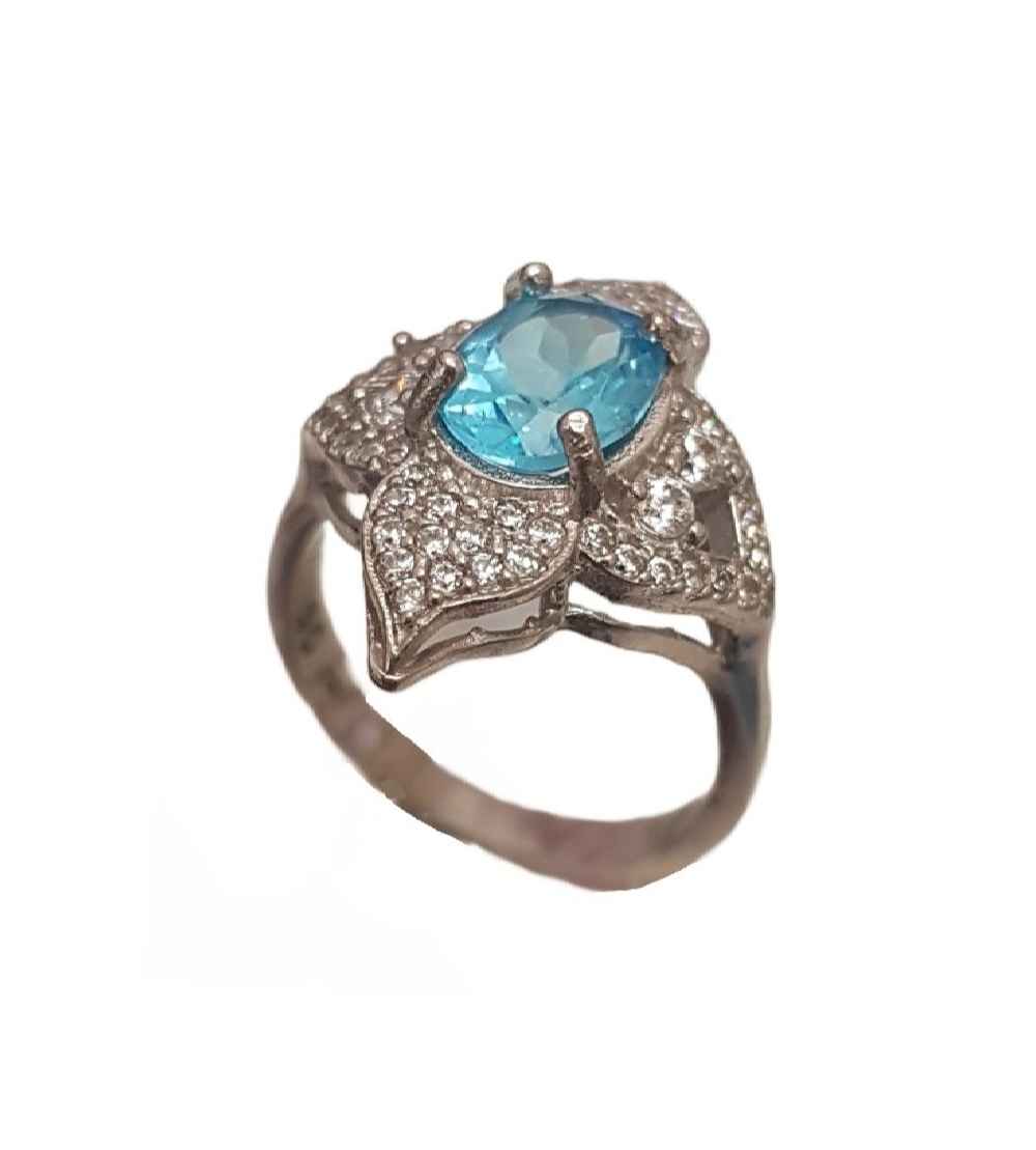 Price and Buy Blue Topaz Silver Ring for Women Dorna
