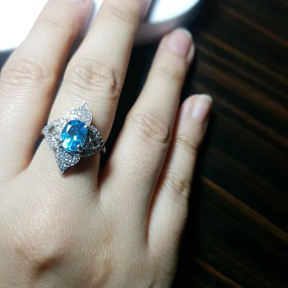 Price and Buy Blue Topaz Silver Ring for Women Dorna - Image 3