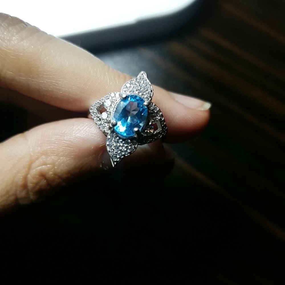Price and Buy Blue Topaz Silver Ring for Women Dorna - Image 4