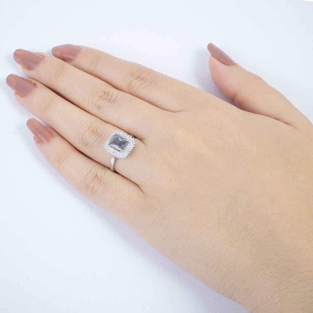 Price and Buy Blue Topaz Silver Ring for Women Mahsa - Image 4