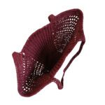 Price and Buy Bohemian Burgundy Raffia Beach Tote Bag – Suitable for Casual & Summer Outfits - Image 3