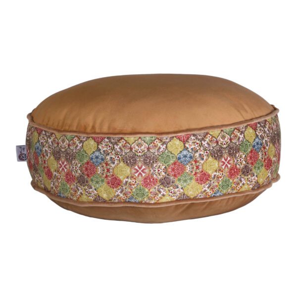 Price and Buy Bohemian Large Round Velvet Pouffe Inspired by Persian Art Brown Borna_68fd5e6acacd5.jpeg Price and Buy Bohemian Large Round Velvet Pouffe Inspired by Persian Art Brown Borna