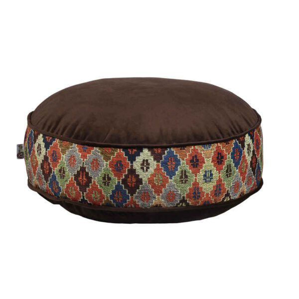 Price and Buy Bohemian Large Round Velvet Pouffe Inspired by Persian Art Brown Salva_68fd5e86543ef.jpeg Price and Buy Bohemian Large Round Velvet Pouffe Inspired by Persian Art Brown Salva