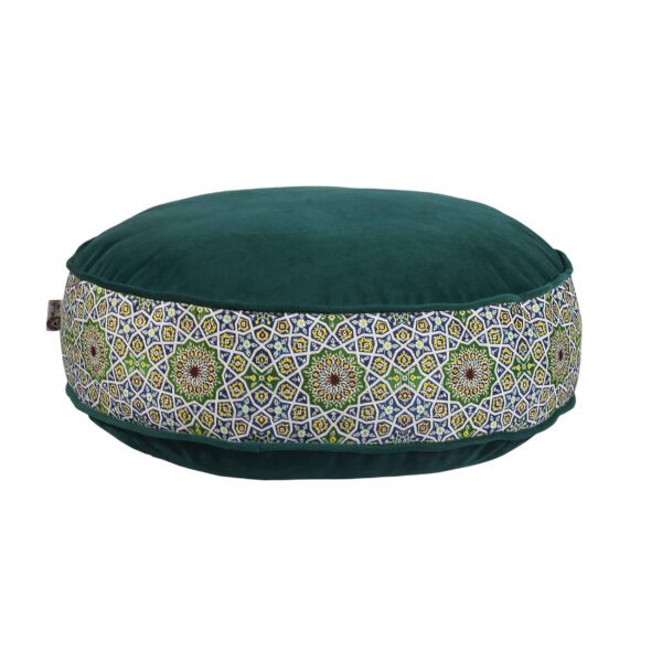 Price and Buy Bohemian Large Round Velvet Pouffe Inspired by Persian Art Green Haleh_68fd5ea20a479.jpeg Price and Buy Bohemian Large Round Velvet Pouffe Inspired by Persian Art Green Haleh