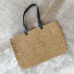 Price and Buy Boho Crochet Raffia Tote with Faux Leather Strap – Unlined & Lightweight - Image 4