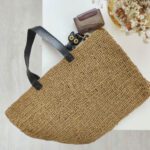 Price and Buy Boho Crochet Raffia Tote with Faux Leather Strap – Unlined & Lightweight - Image 5