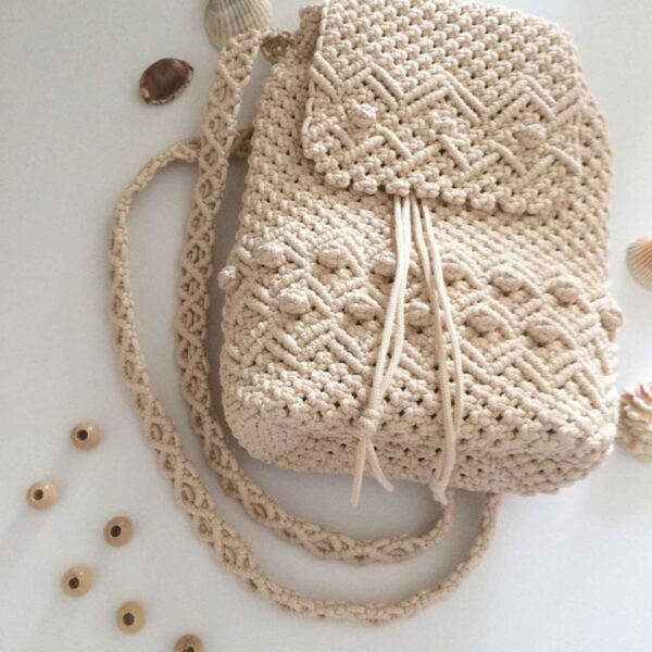Price and Buy Boho Macramé Backpack Handmade for Women Model Gandom