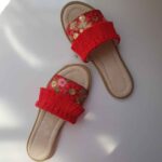 Price and Buy Boho-Style Indoor Summer Slipper – Floral Embroidery & Macrame in Red