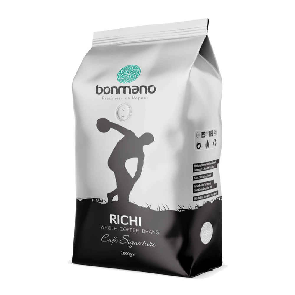 Price and Buy Bonmano Fresh Roasted Whole Coffee Beans Model Richi 1000 gr