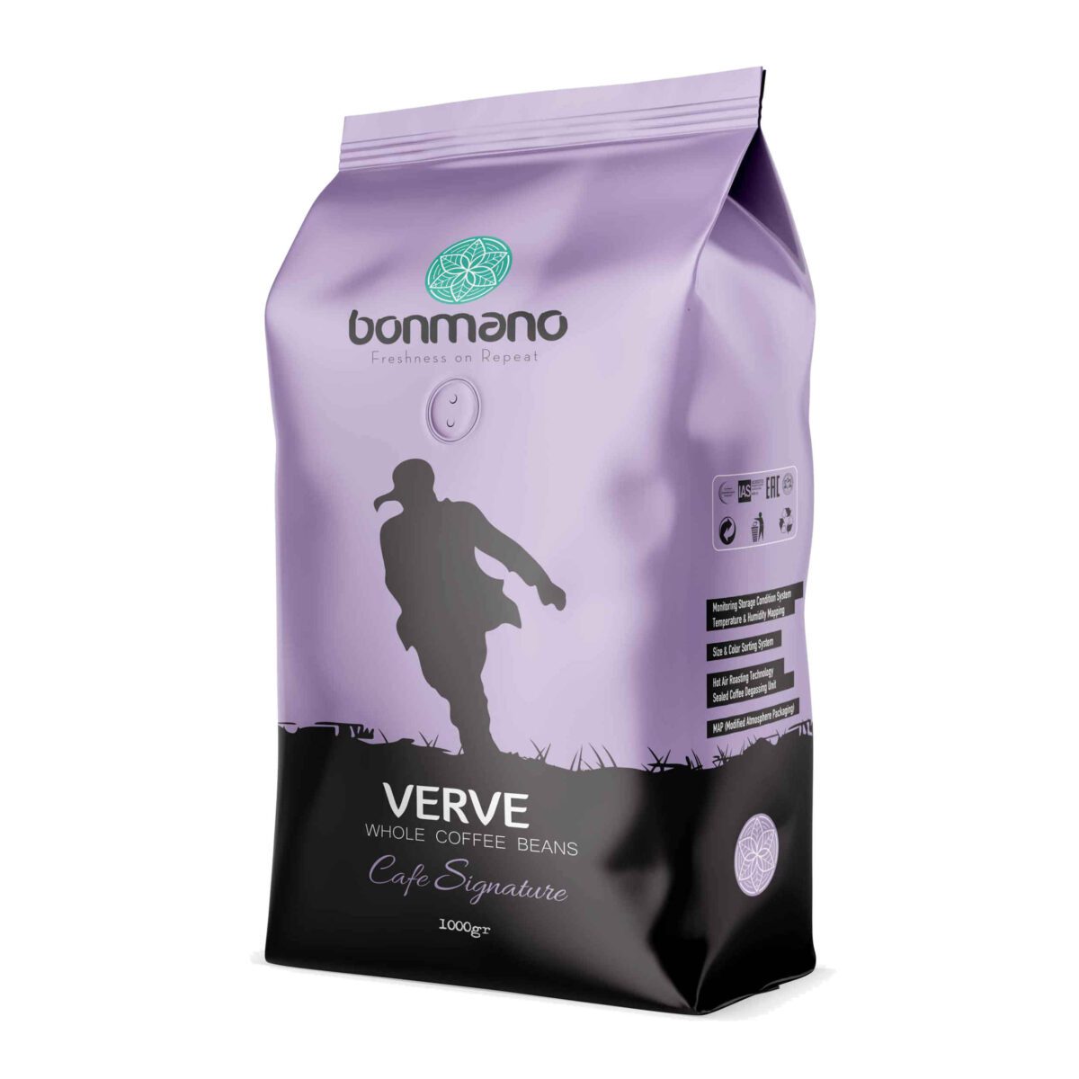 Price and Buy Bonmano Fresh Roasted Whole Coffee Beans Model Verve 1000 gr