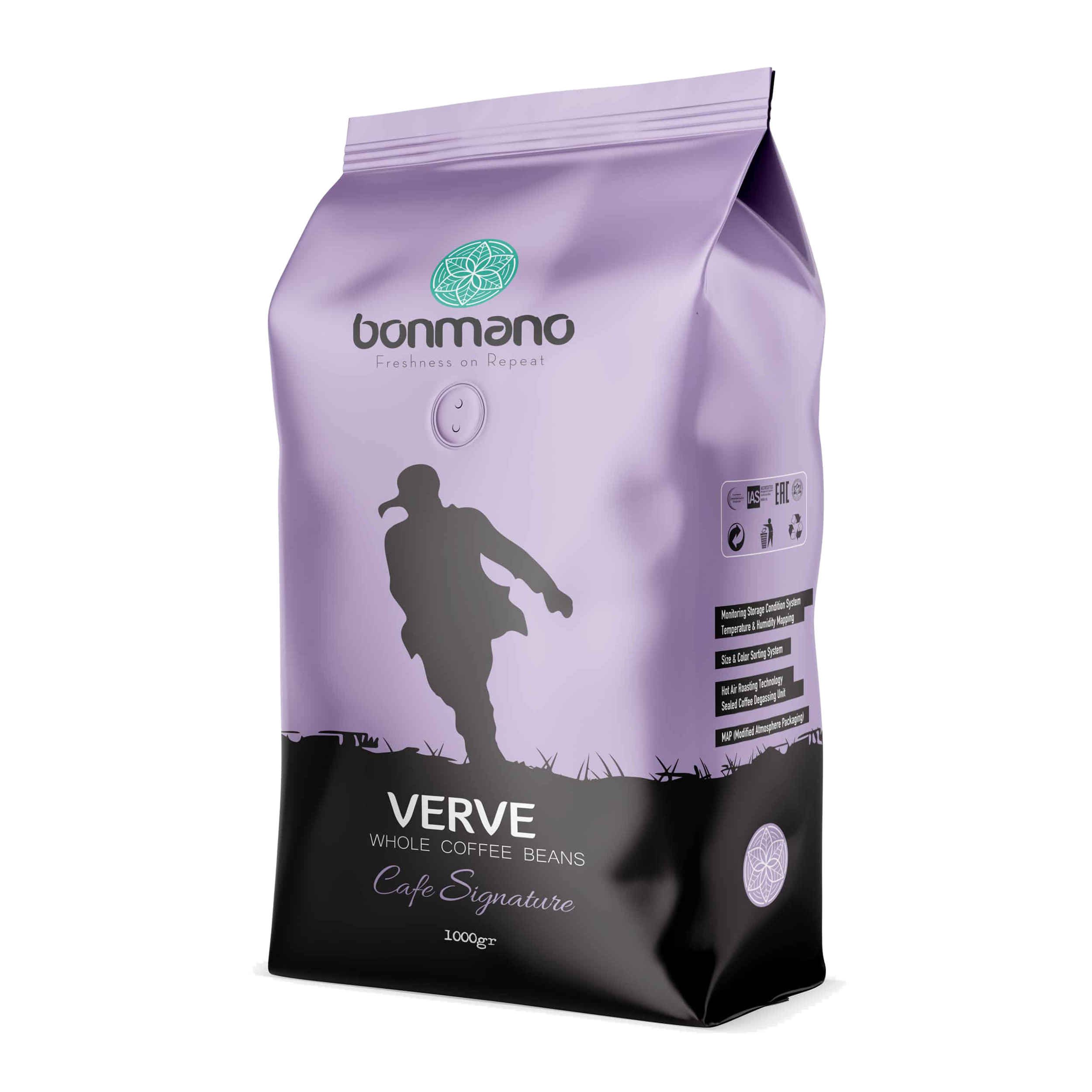Price and Buy Bonmano Fresh Roasted Whole Coffee Beans Model Verve 1000 gr