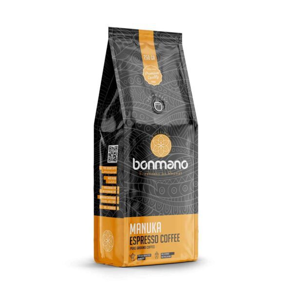 Price and Buy Bonmano Pure Ground Espresso Coffee Model Manuka 250 gr_68fe3ba410db7.jpeg Price and Buy Bonmano Pure Ground Espresso Coffee Model Manuka 250 gr