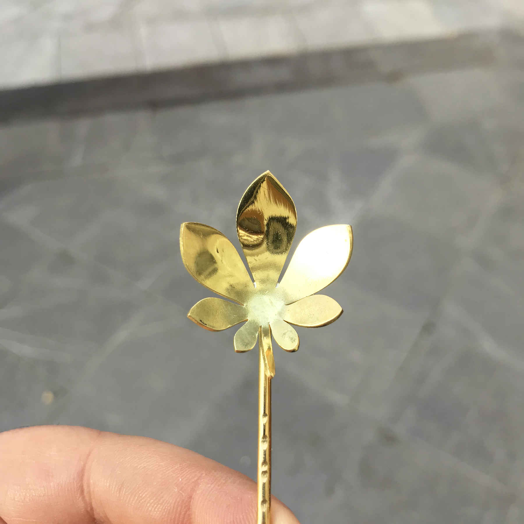 Price and Buy Brass Bar Spoon with Artisan Leaf Design Set – 3 Pieces - Image 3