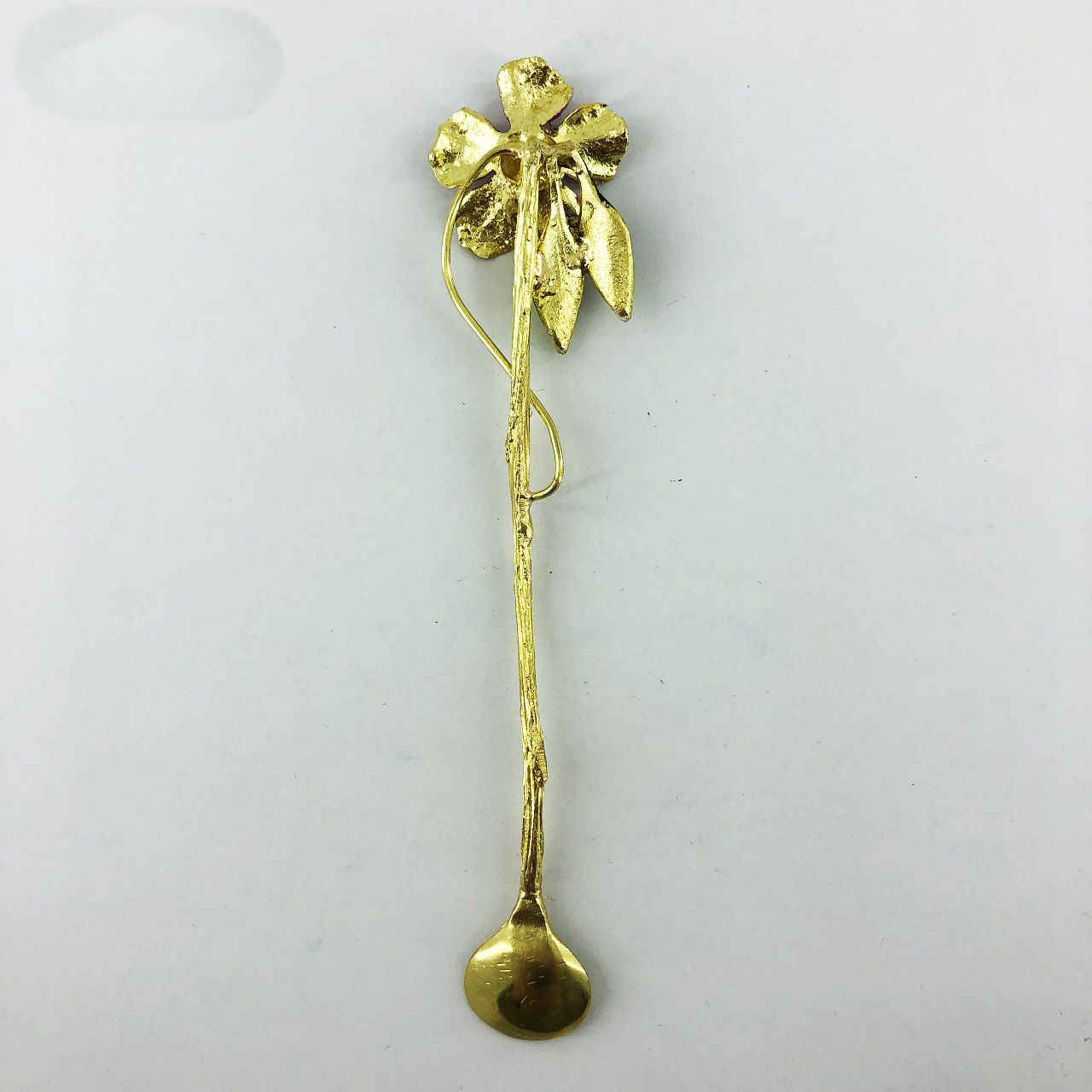 Price and Buy Brass Bar Spoon with Elegant Flower Design Set – 3 Pieces - Image 5