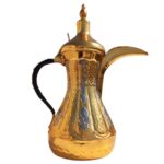 Price and Buy Brass Dallah Coffee Pot for Brewing Qahwa & Arabic Coffee – Model Fereshteh