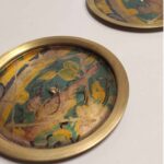 Price and Buy Brass Drink Coaster with Floral Design Decorative 6 Pieces - Image 3