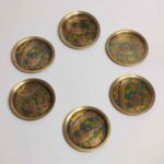 Price and Buy Brass Drink Coaster with Floral Design Decorative 6 Pieces - Image 4