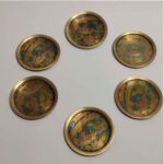 Price and Buy Brass Drink Coaster with Floral Design Decorative 6 Pieces - Image 5