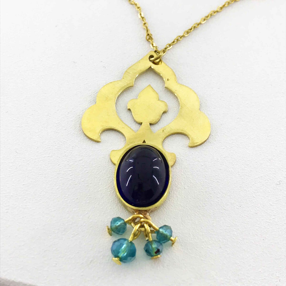 Price and Buy Brass Necklace Persian Traditional Theme for Women with Agate - Image 4
