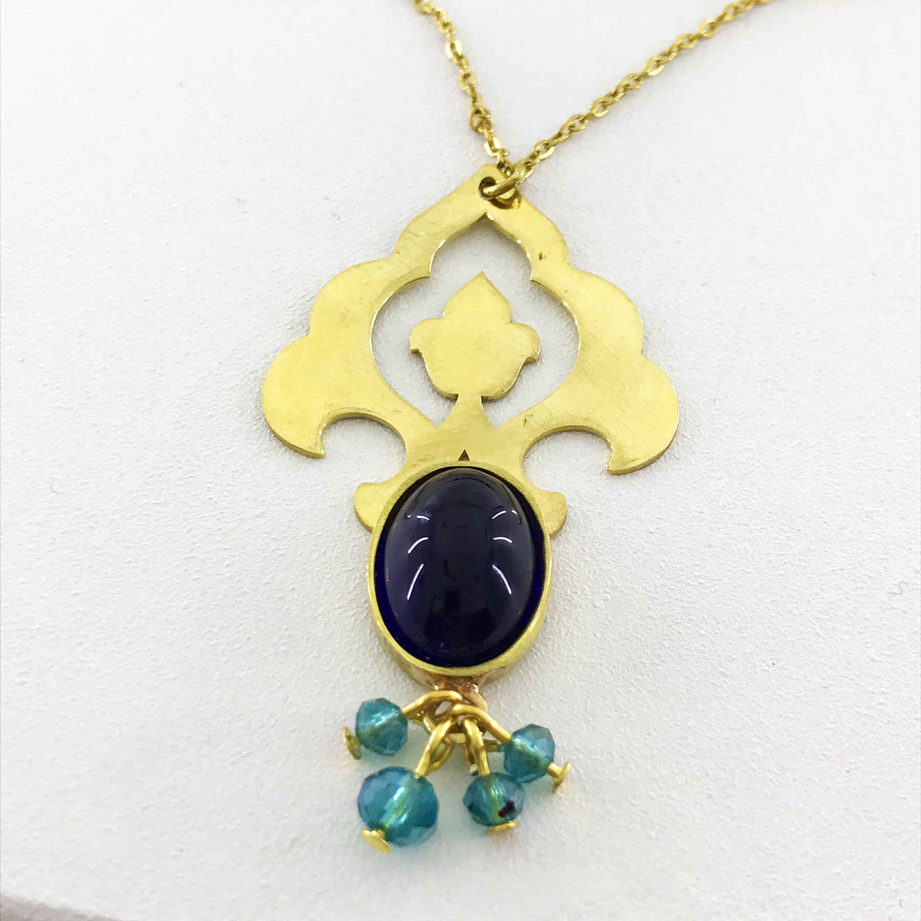 Price and Buy Brass Necklace Persian Traditional Theme for Women with Agate - Image 4