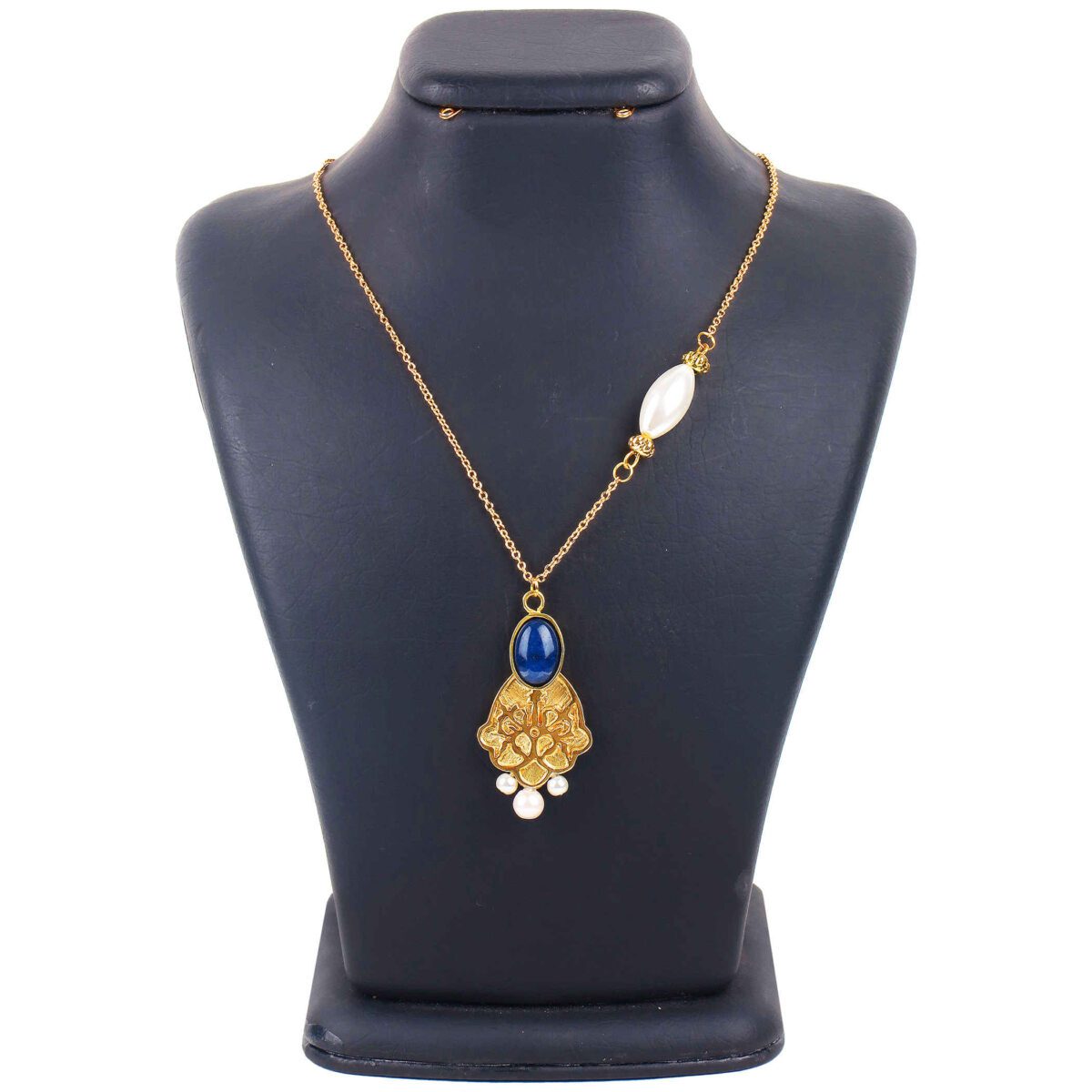 Price and Buy Brass Necklace Persian Traditional Theme for Women with Lapis Lazuli