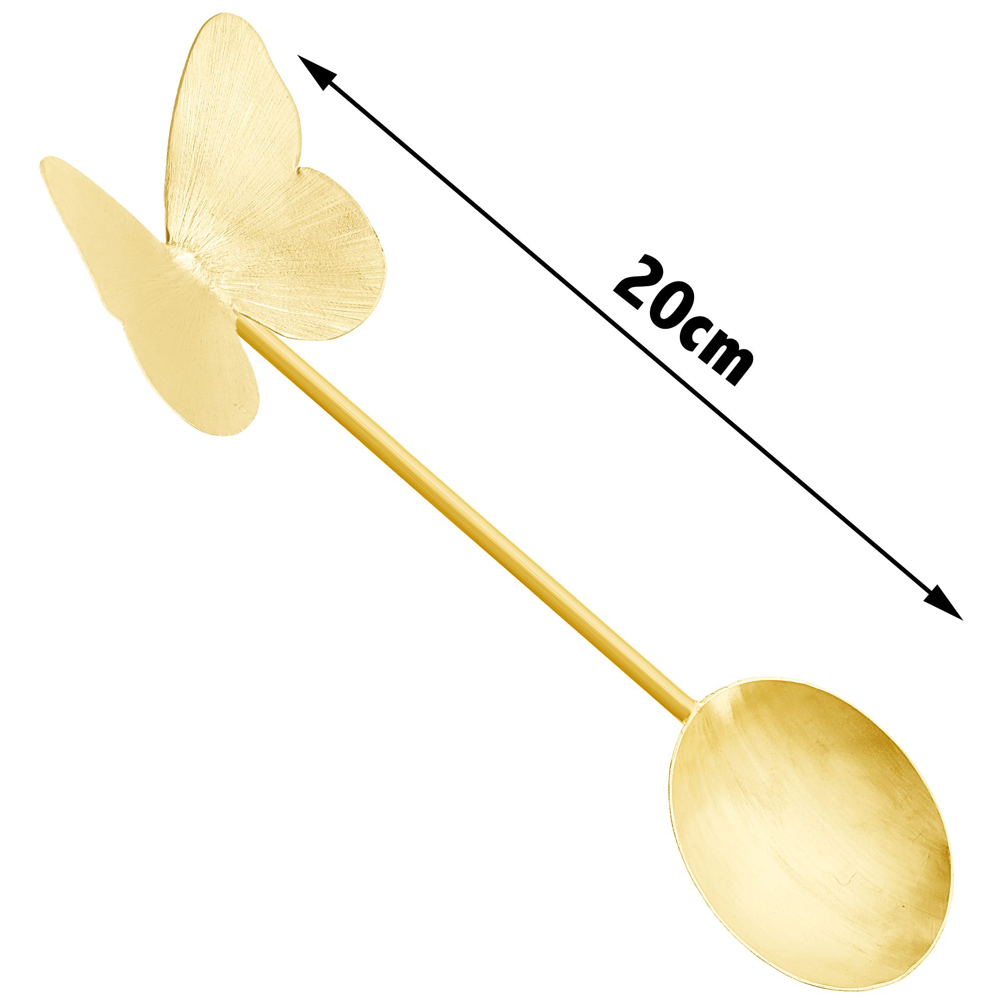 Price and Buy Brass Nut Serving Spoon Butterfly Design in Golden - Image 3