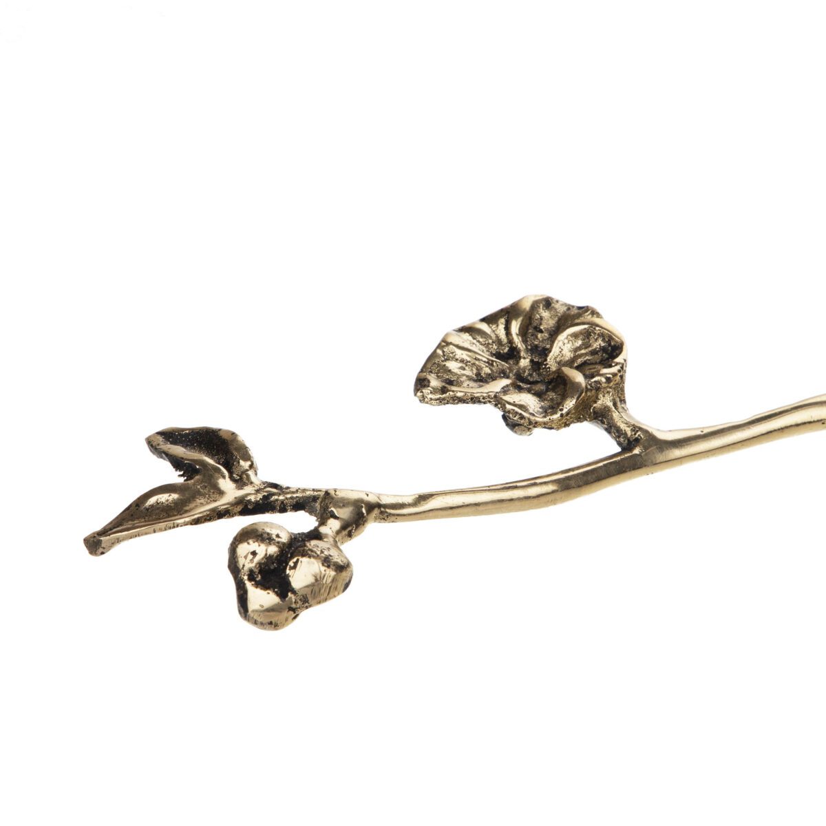 Price and Buy Brass Nut Serving Spoon Floral Design - Image 3