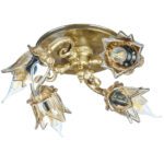 Price and Buy Brass Semi-flush Chandelier Florentine and Vintage Style Matin