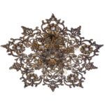 Price and Buy Brass Semi-flush Chandelier Florentine and Vintage Style Roshan