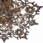Price and Buy Brass Semi-flush Chandelier Florentine and Vintage Style Roshan - Image 3