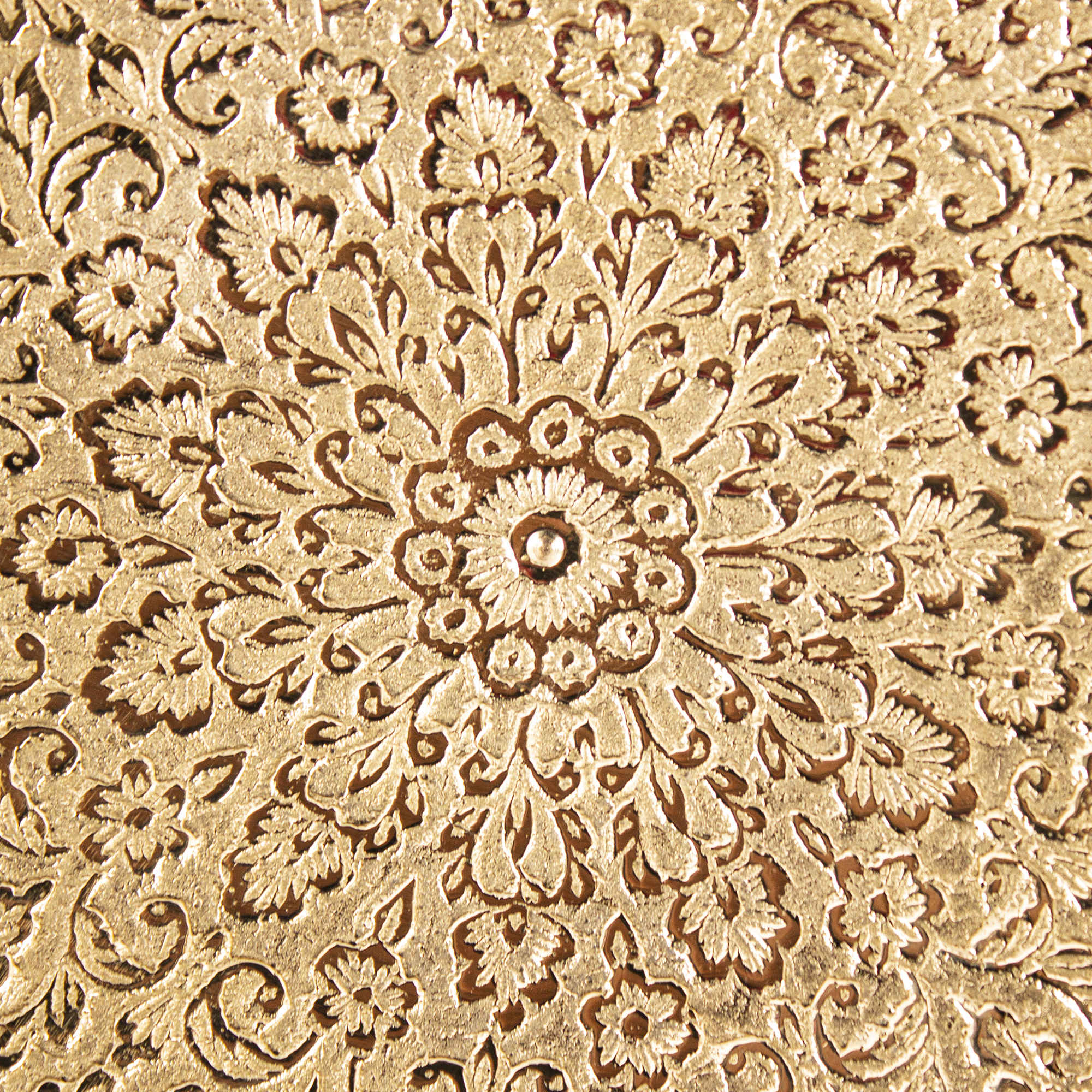 Price and Buy Brass Serving Stand Intricate Floral Engraving with Base - Image 4