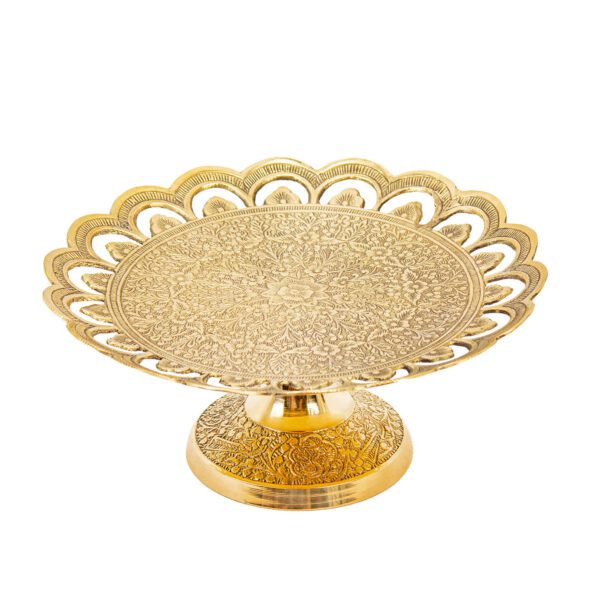 Price and Buy Brass Serving Stand Traditional Engraved with Base_68feae2a3cd51.jpeg Price and Buy Brass Serving Stand Traditional Engraved with Base