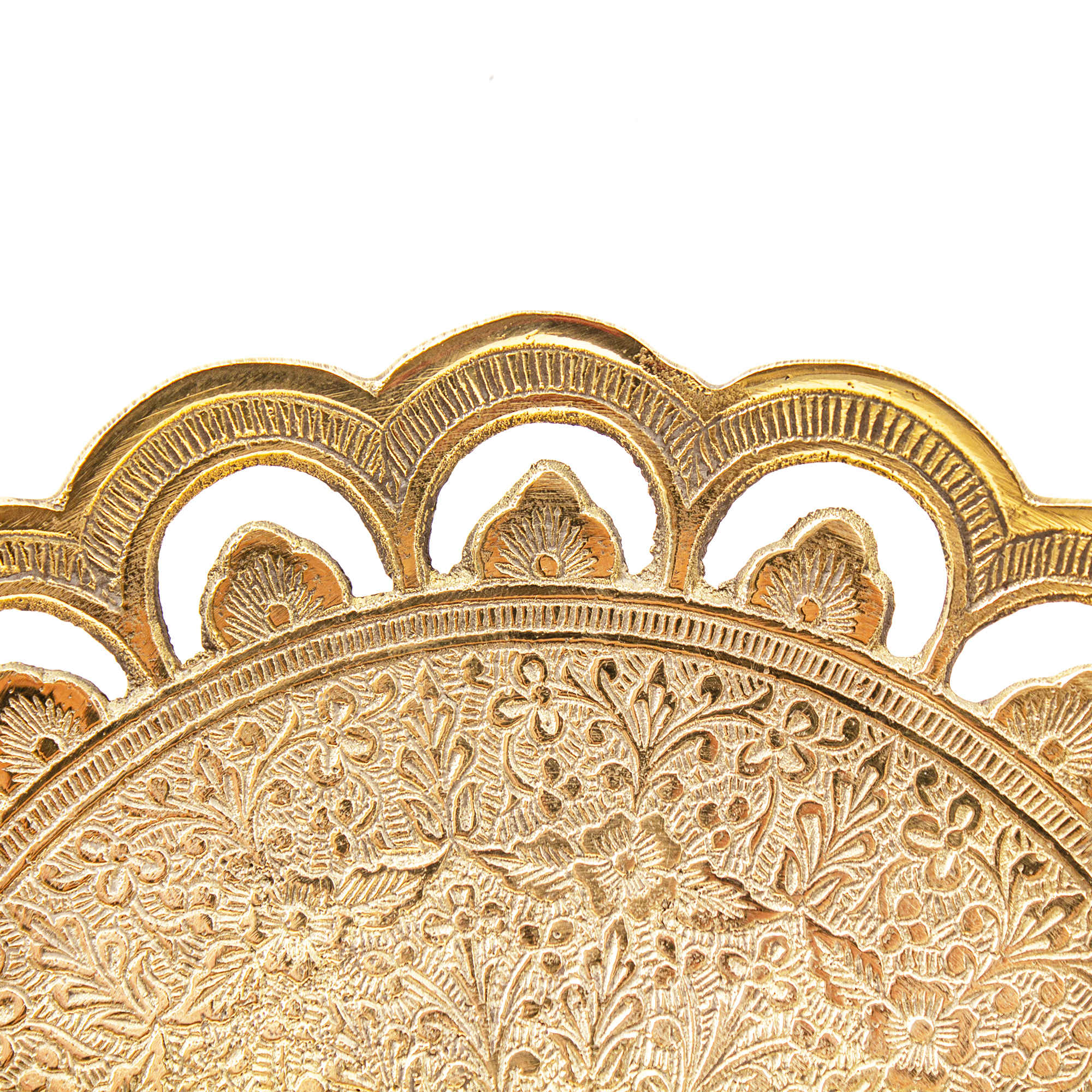 Price and Buy Brass Serving Stand Traditional Engraved with Base - Image 5
