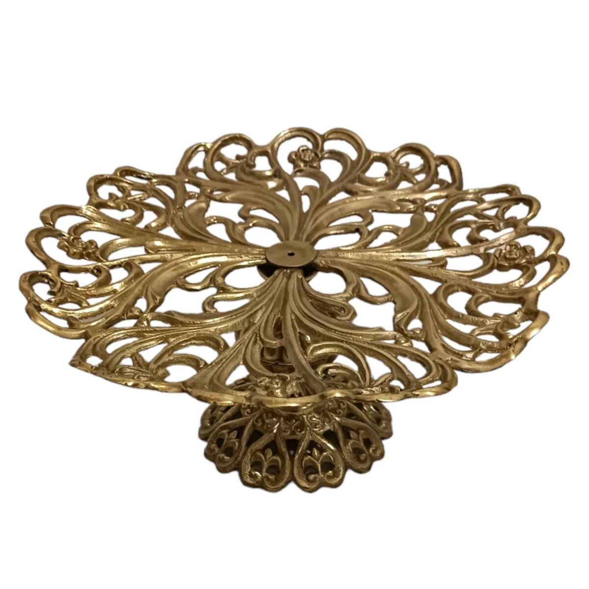 Price and Buy Brass Serving Stand Traditional Floral Design for Sweets