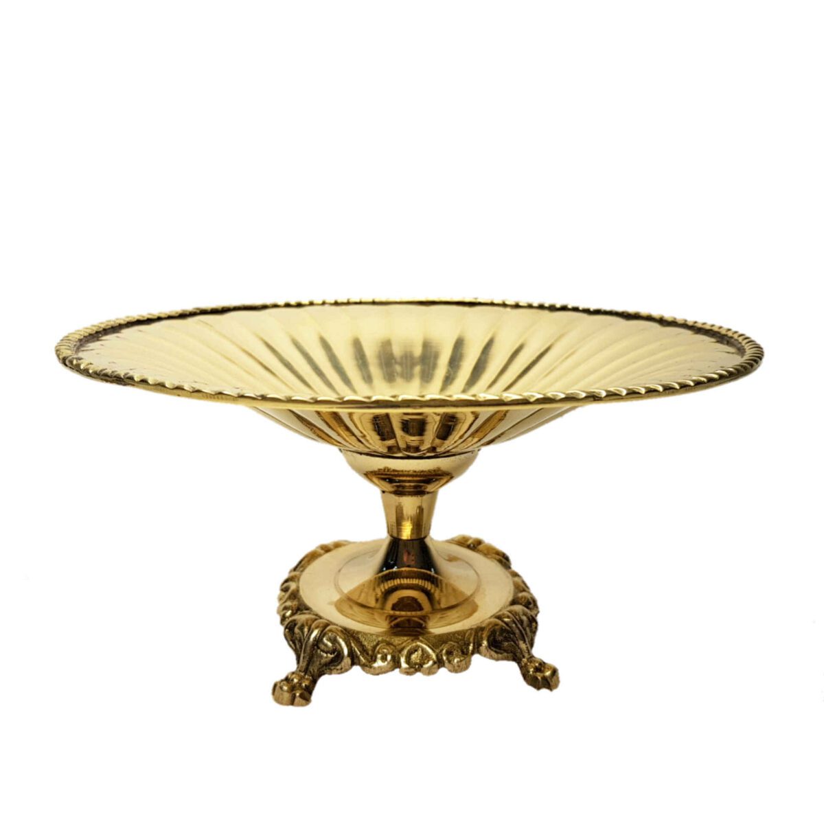 Price and Buy Brass Serving Stand Traditional Style Hammered with Base