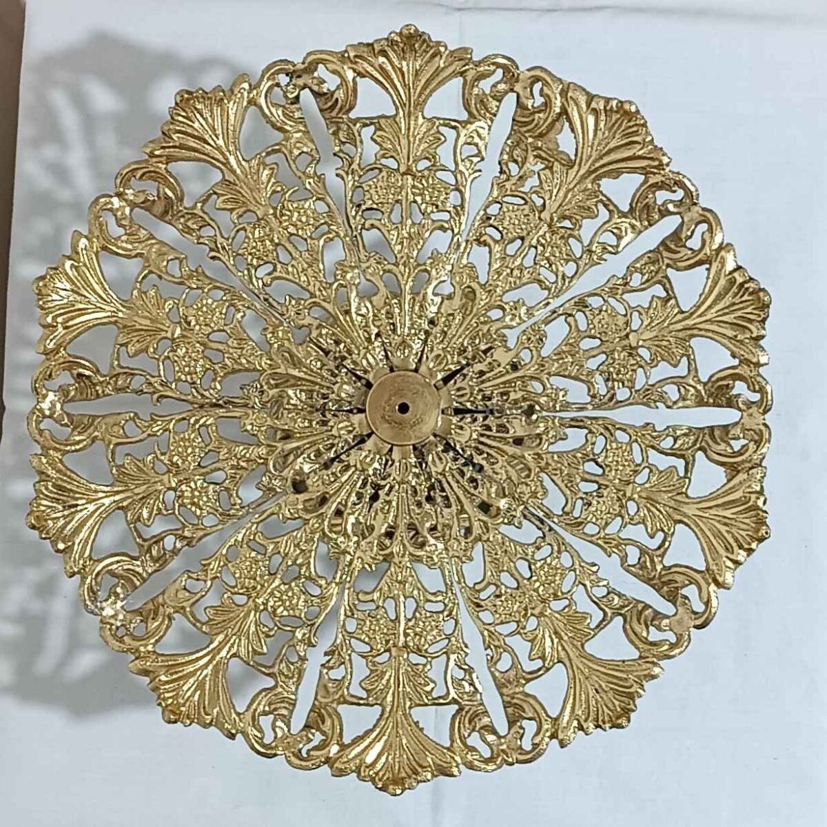Price and Buy Brass Serving Stand with Intricate Floral Details - Image 4