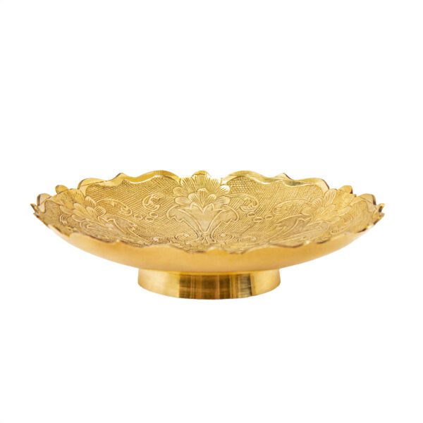 Price and Buy Brass Serving Stand with Intricate Floral Engraving Elegance_68feaeac08199.jpeg Price and Buy Brass Serving Stand with Intricate Floral Engraving Elegance
