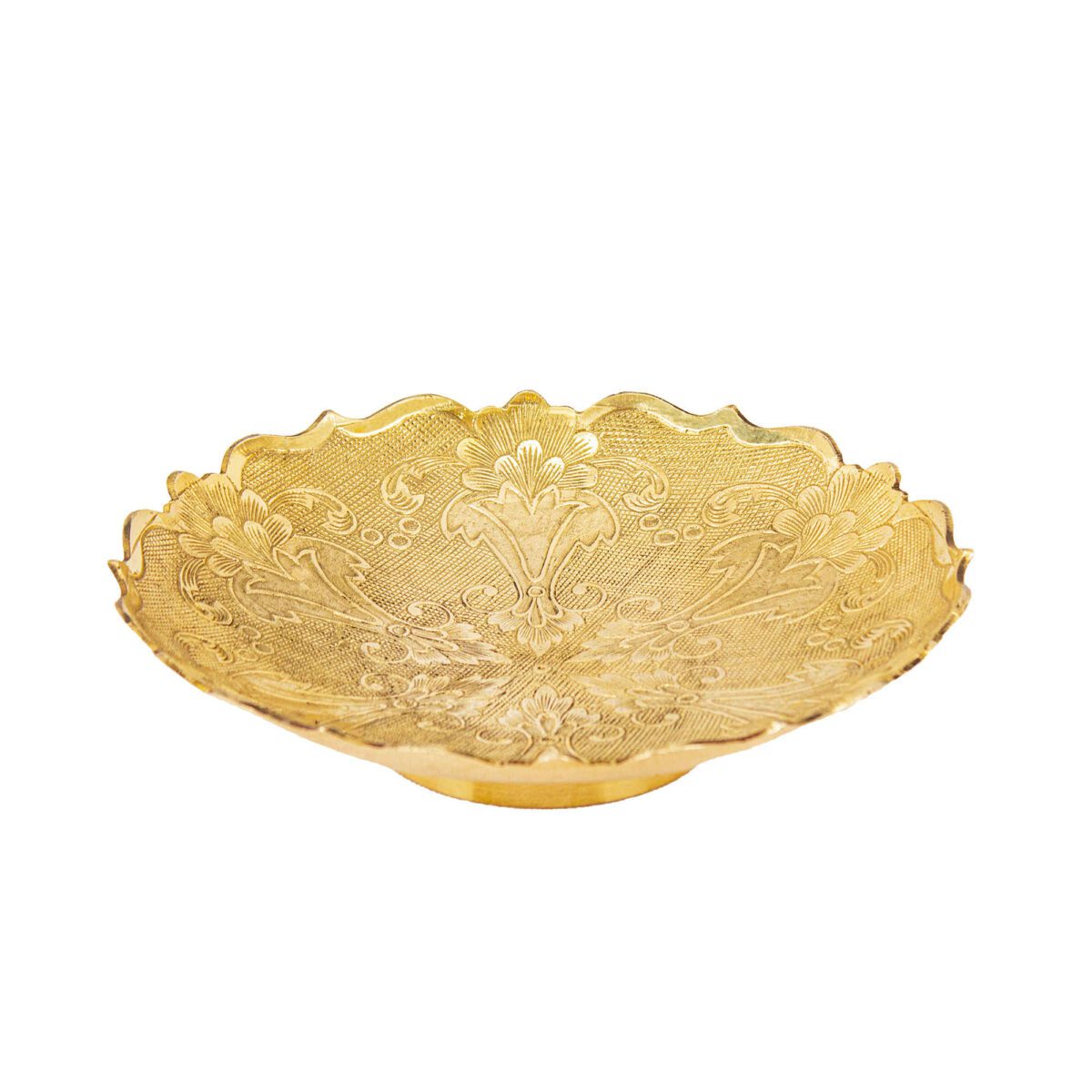Price and Buy Brass Serving Stand with Intricate Floral Engraving Elegance - Image 4