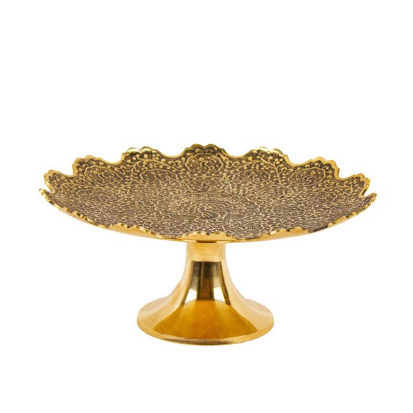 Price and Buy Brass Serving Stand with Intricate Floral Engraving for Stylish Hosting_68feaf158926d.jpeg Price and Buy Brass Serving Stand with Intricate Floral Engraving for Stylish Hosting