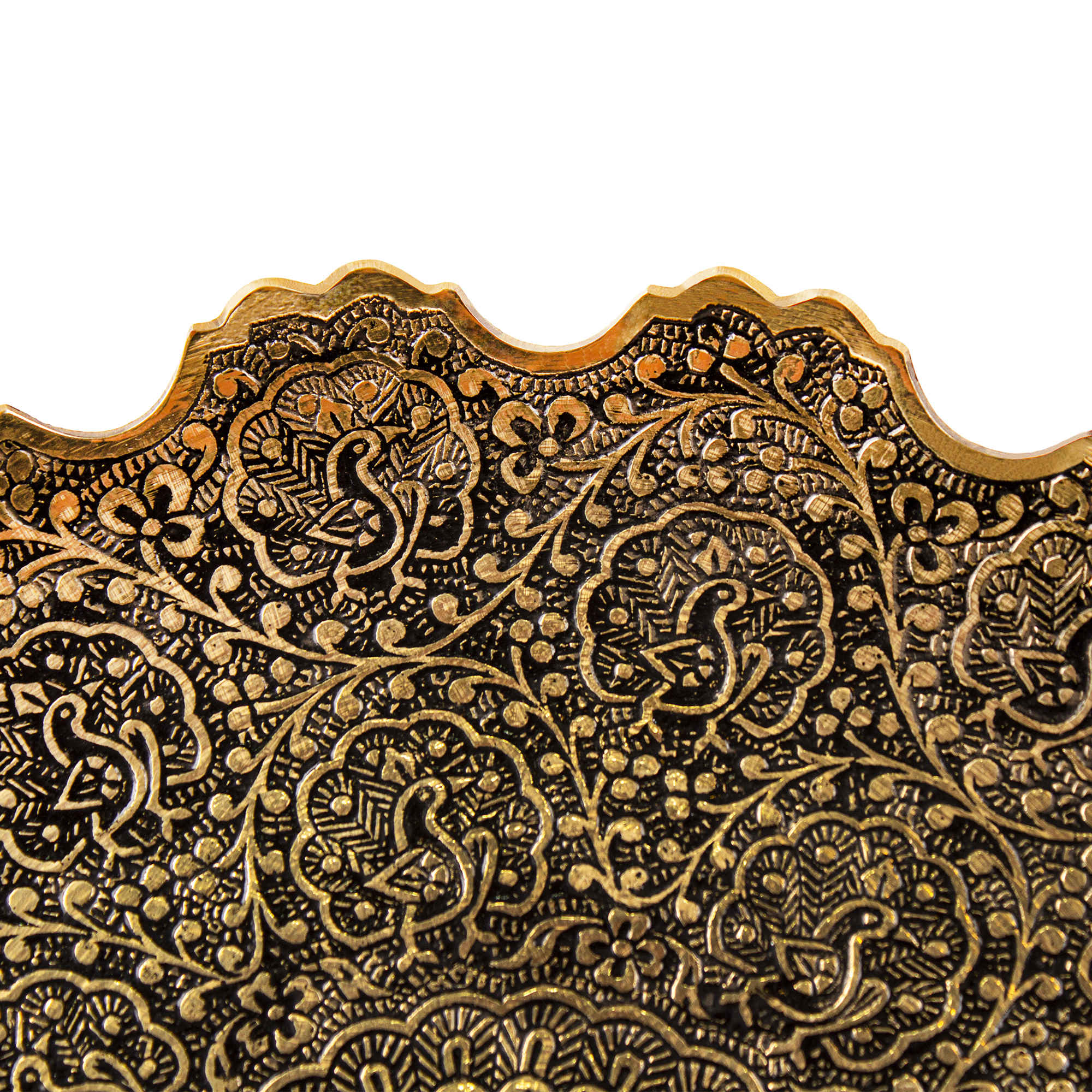 Price and Buy Brass Serving Stand with Intricate Floral Engraving for Stylish Hosting - Image 3